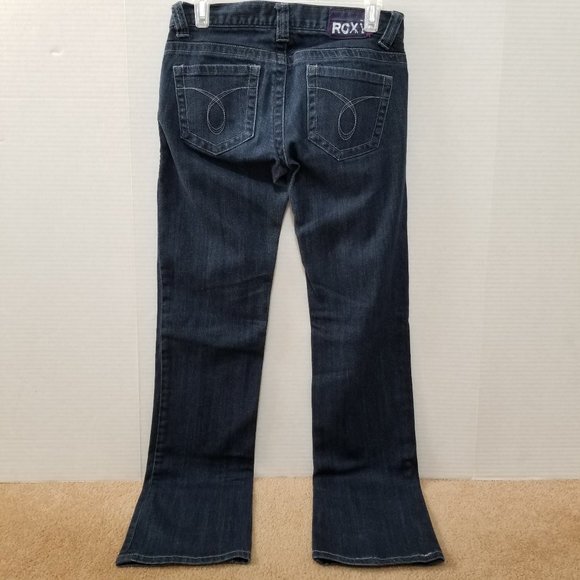 Roxy jeans 5 straight leg denim low rise waist - Picture 2 of 13